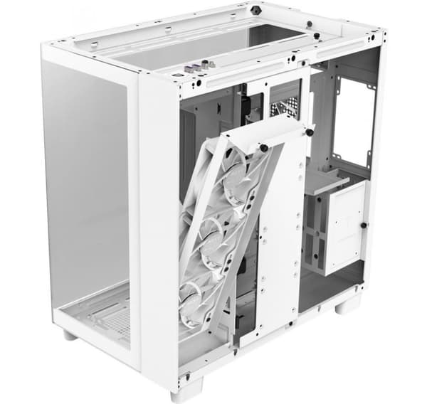 Kotelo, Nzxt, h9 flow (miditower, kotelotuotteessa läpinäkyvä paneeli, ei sisälly, atx, microatx, miniitx, väri valkoinen)