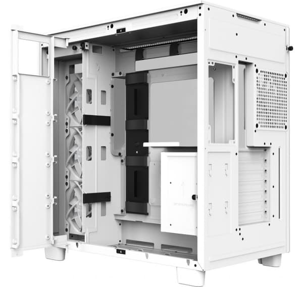 Kotelo, Nzxt, h9 flow (miditower, kotelotuotteessa läpinäkyvä paneeli, ei sisälly, atx, microatx, miniitx, väri valkoinen)