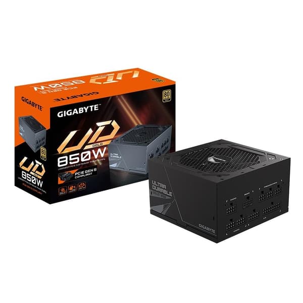 Power Supply GIGABYTE 850 Watts (Efficiency 80 PLUS GOLD, PFC Active, MTBF 100000 hours, GP-UD850GMPG5)