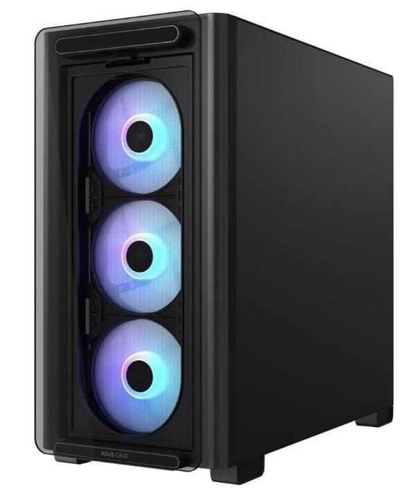 Etui a23 plus (miditower, etuiet har gennemsigtigt panel, microatx, miniitx, farve sort, a23plustg/argbblack), Asus
