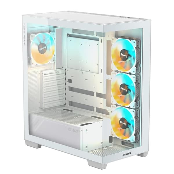 Case GIGABYTE MidiTower (Case product features Transparent panel, ATX, MicroATX, MiniITX, Colour White, GB-C500PIST)