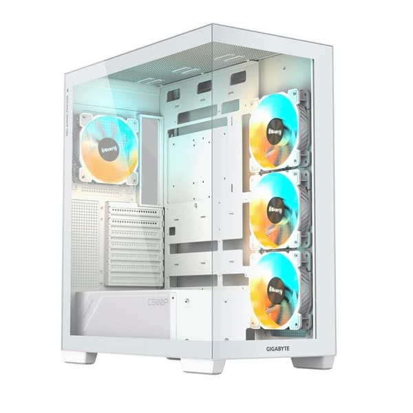 Case GIGABYTE MidiTower (Case product features Transparent panel, ATX, MicroATX, MiniITX, Colour White, GB-C500PIST) Vit