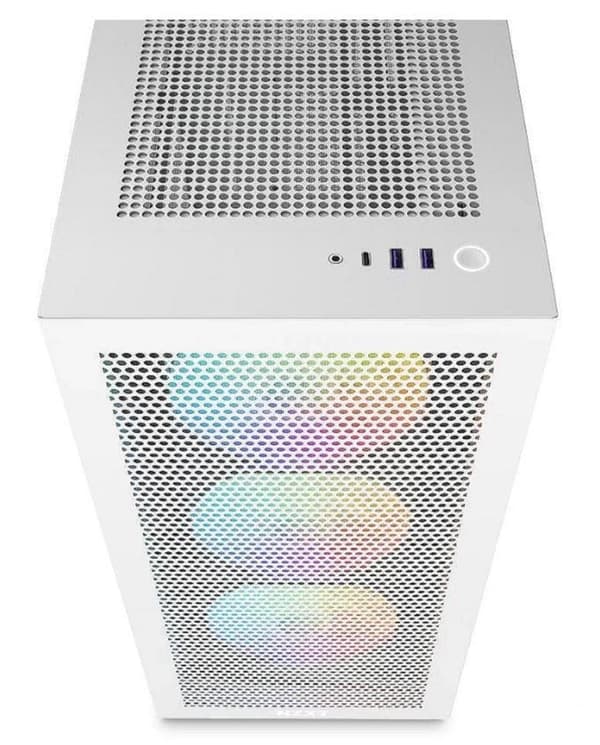 Case NZXT H7 Flow RGB (MidiTower, ATX, EATX, MicroATX, MiniITX, Colour White, CM-H72FW-R1)