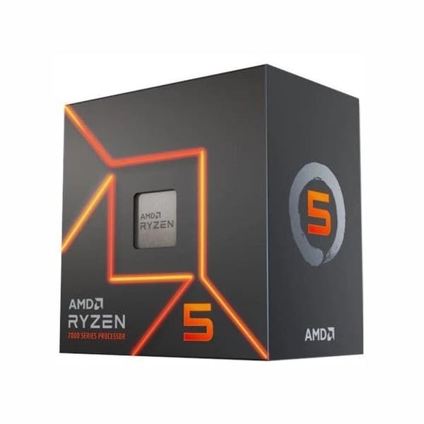 CPU AMD Desktop (Ryzen 5, 7600, Raphael AM5, 3800 MHz, Cores 6, 32MB, Socket SAM5, 65 Watts, GPU Radeon, BOX, 100-100001015BOX)