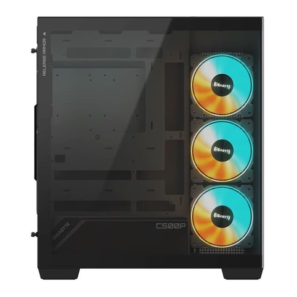 Case GIGABYTE GB-C500P ST (MidiTower, Case product features Transparent panel, ATX, MicroATX, MiniITX, Colour Black)