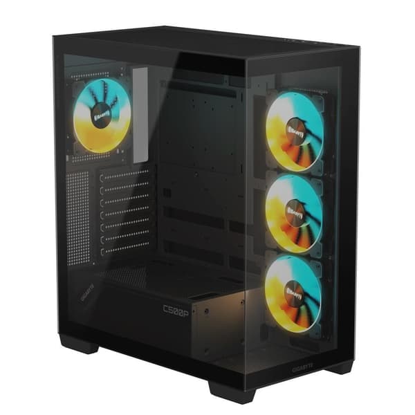 Case GIGABYTE GB-C500P ST (MidiTower, Case product features Transparent panel, ATX, MicroATX, MiniITX, Colour Black)