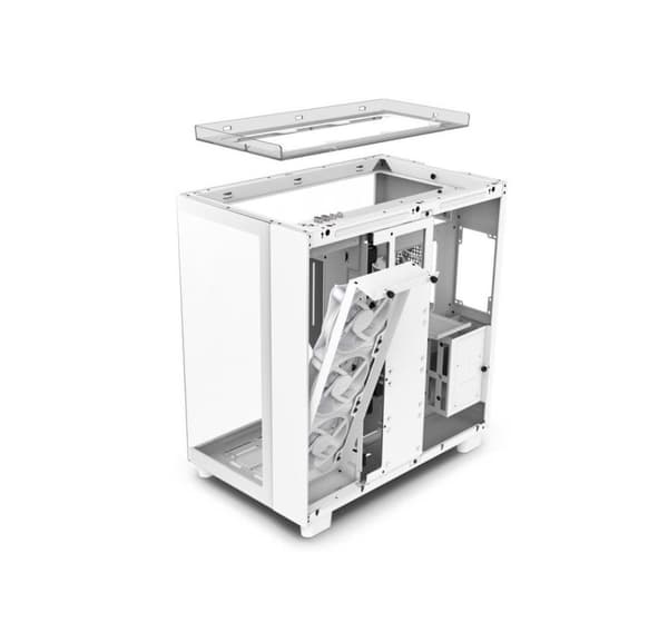 Fodral, Nzxt, h9 elite (miditower, fodralprodukten har transparent panel, ingår ej, atx, microatx, miniitx, färg vit)