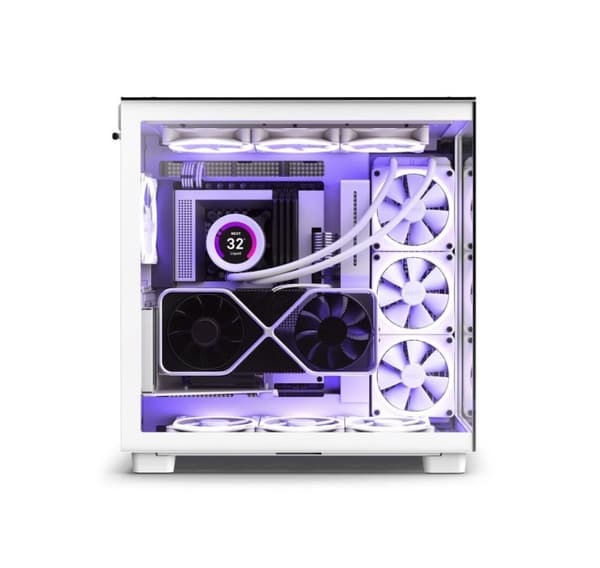 Fodral, Nzxt, h9 elite (miditower, fodralprodukten har transparent panel, ingår ej, atx, microatx, miniitx, färg vit)