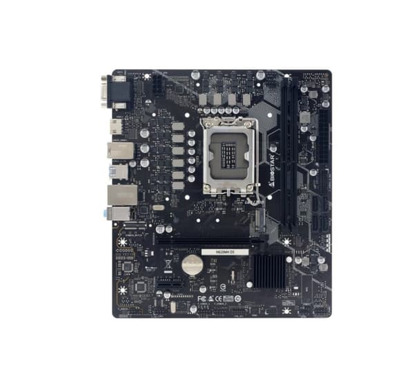Hovedkort, Biostar, intel h610 (lga1700, micro-atx, minne ddr5, minnespor 2, 1xpci-express 3.0 1x, 1xpci-express 4.0 16x)