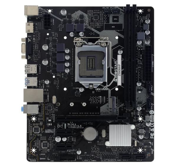 Hovedkort, Biostar, intel z590 express (lga1200, micro-atx, minne ddr4, minnespor 2, 2xpci-express 3.0 1x)