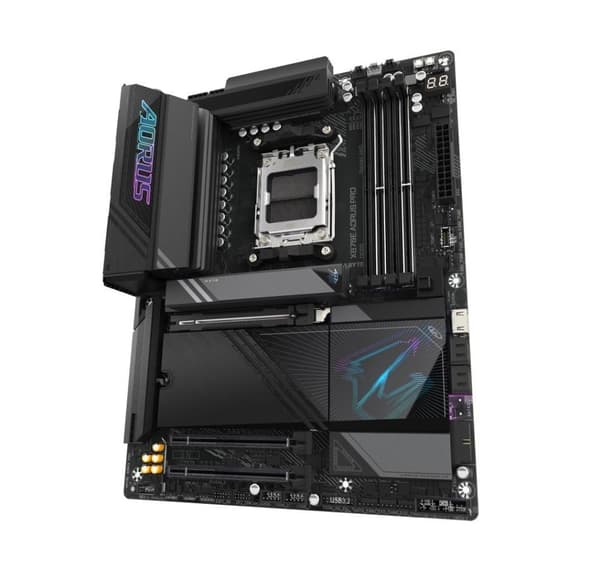 Moderkort amd x870e (sam5, atx, minne ddr5, minnesplatser 4, 1xpci-express 3.0 4x, 1xpci-express 4.0 4x), Gigabyte