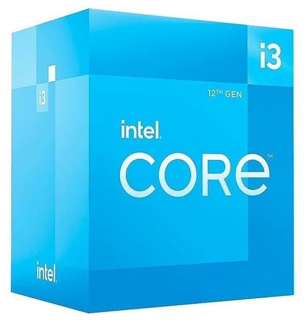 CPU desktop (core i3, i3-12100f, el lake, 3300 mhz, cores 4, 12mb, socket lga1700, 58 watt, box, bx8071512100fsrl63), Intel