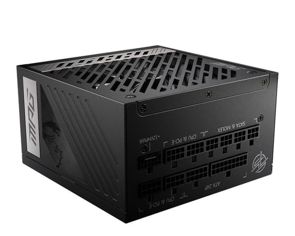 Strømforsyning 850 watt (effektivitet 80 pluss gull, pfc active, mpga850gPCie5), Msi