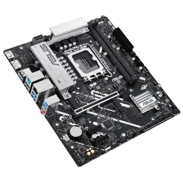 Hovedkort Intel b860 express (lga1851, micro-atx, minne ddr5, minnespor 2, 2xPCi-express 4.0 1x), Asus
