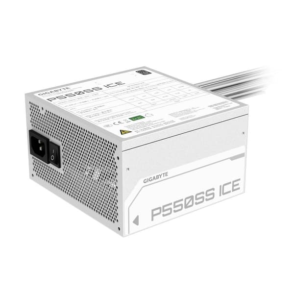 Strømforsyning gp-p550ss is (550 watt, effektivitet 80 pluss sølv, pfc active, mtbf 100 000 timer, gp-p550ssice), Gigabyte