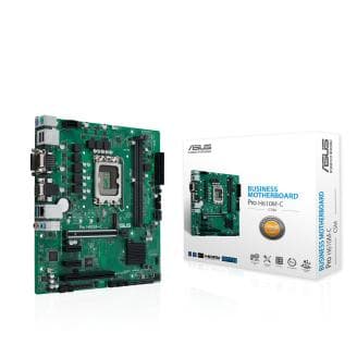 ASUS Pro H610M-C-CSM - Emolevy - mikro-ATX - LGA1700-liitäntä - H610-piirisarja - USB 3.2 Gen 1, USB 3.2 Gen 2 - Gigabit LAN - Sisäänrakennettu grafii