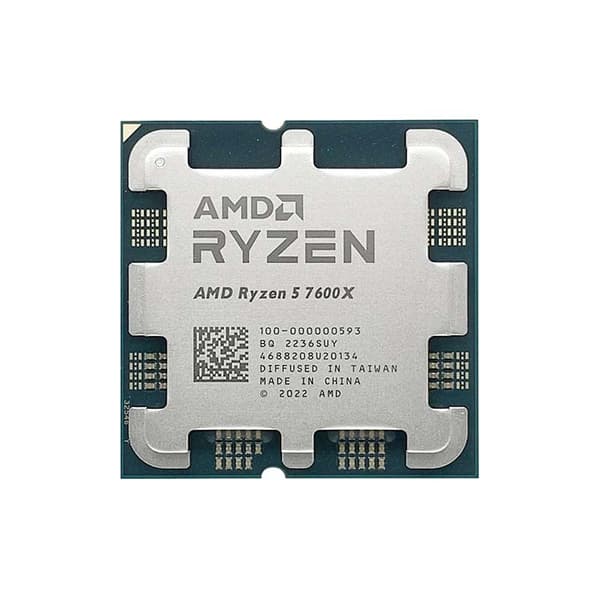 AMD Ryzen 5 7600X CPU, 6 kärnor, upp till 5,3 GHz, DDR5-stöd