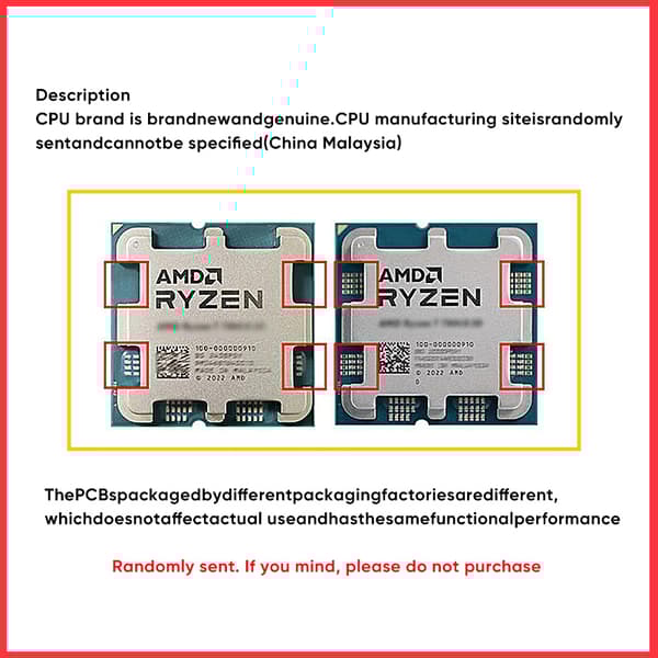 AMD Ryzen 7 7700-processor, 8 kärnor, 16 trådar, maximal boost-klocka 5,3 GHz