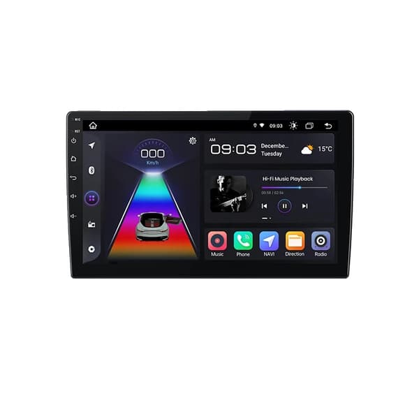 Bilradio, 2K-upplösning, trådlös CarPlay, V1 Plus (2GB-32GB)
