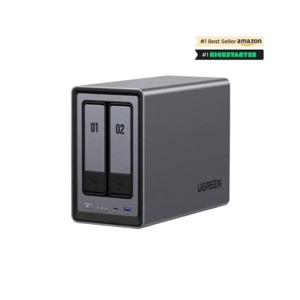 NAS Ugreen NASync DXP2800 Intel N100 8GB DDR5 2 Bays Up to 64TB Svart