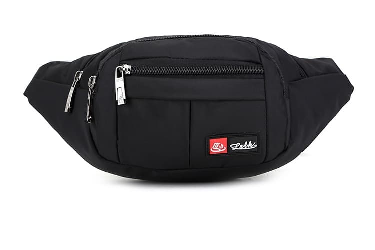 Midjeväska med 4 fack i slitstarkt nylon - L-Silk