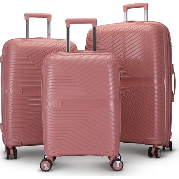 Resväska 3-set - Svart Rosa