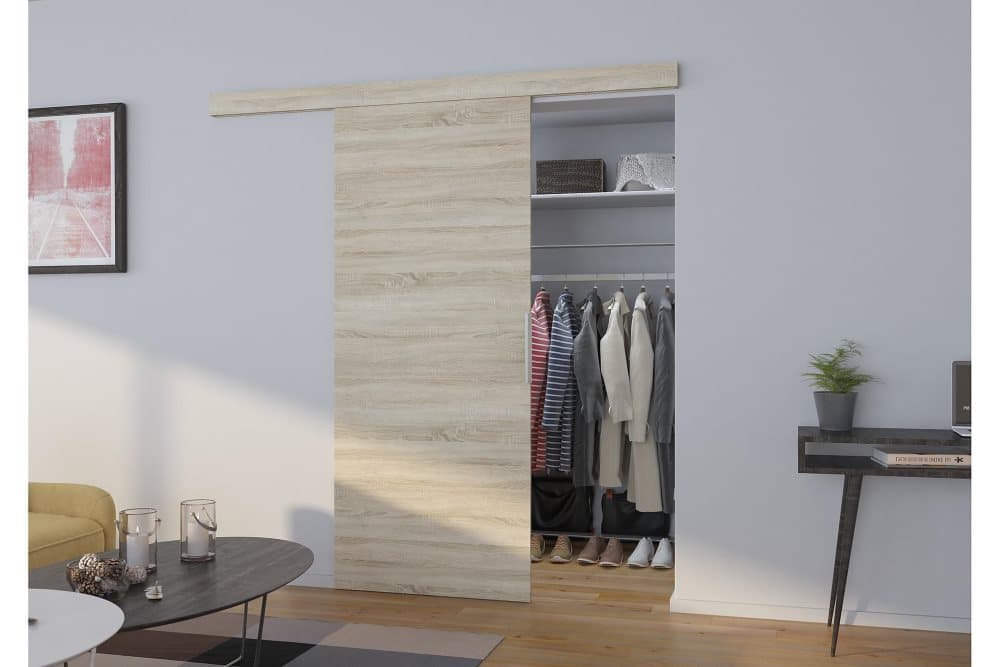 PIASA Skjutdörr Garderob 106x205 cm Sonomaek