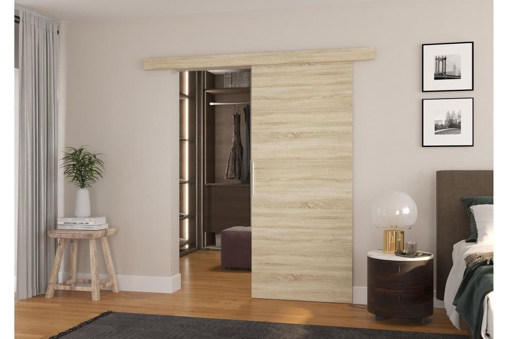 DANNIKA Skjutdörr Garderob 96x205 cm Sonomaek