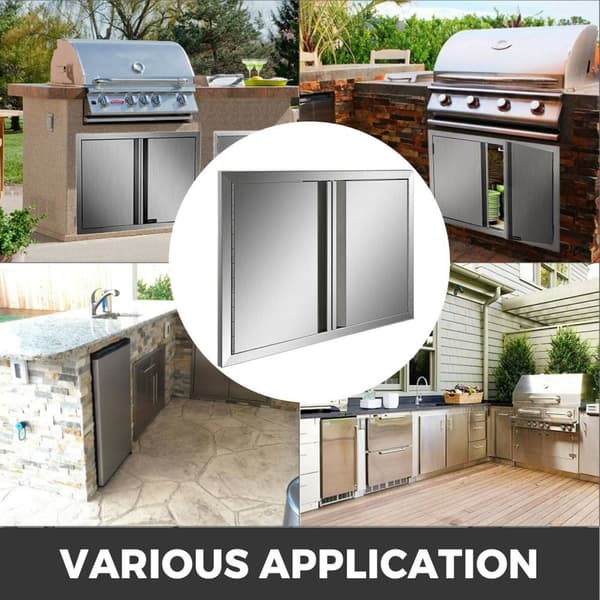 Ruostumaton Teräs BBQ Kaapin Ovi - Korroosionkestävä, Magneettinen Sulkujärjestelmä, Ergonominen Kahva