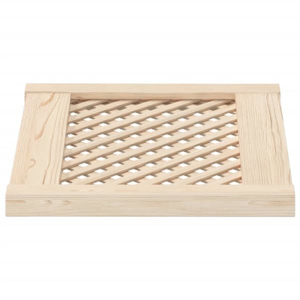 vidaXL Skåpluckor gallerdesign 2 st 49,5x39,5 cm massiv furu