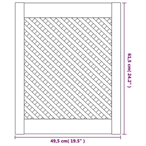 vidaXL Skåpluckor gallerdesign 2 st 49,5x61,5 cm massiv furu