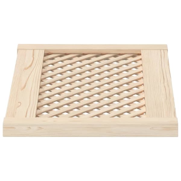 vidaXL skabslåger 2 stk. 59,5x39,5 cm gitterdesign massivt fyrretræ