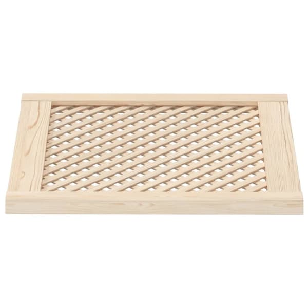 vidaXL skabslåger 2 stk. 59,5x61,5 cm gitterdesign massivt fyrretræ