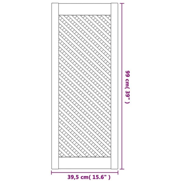 vidaXL skabslåger 2 stk. 39,5x99 cm gitterdesign massivt fyrretræ