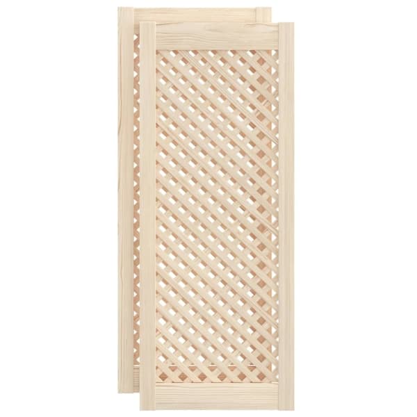 vidaXL skabslåger 2 stk. 39,5x99 cm gitterdesign massivt fyrretræ