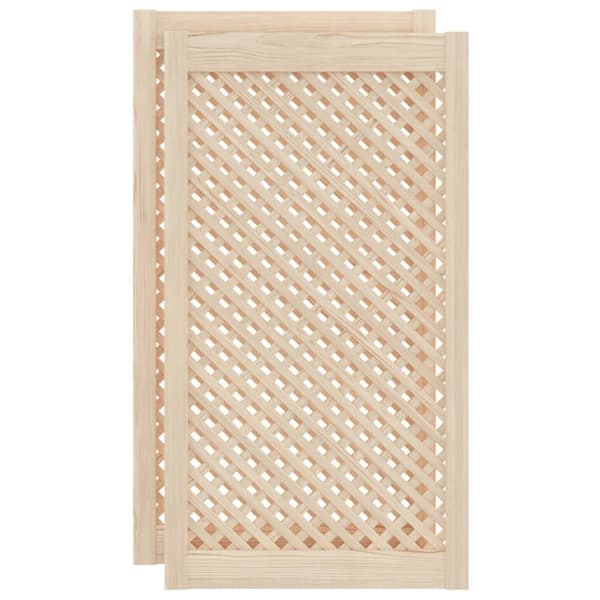 vidaXL skabslåger 2 stk. 49,5x99 cm gitterdesign massivt fyrretræ