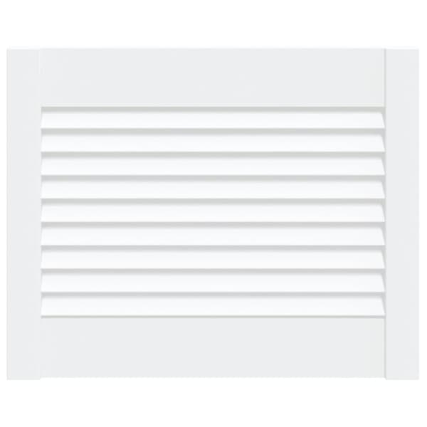 Skåplucka lamelldesign vit 39,5x49,4 cm massiv furu