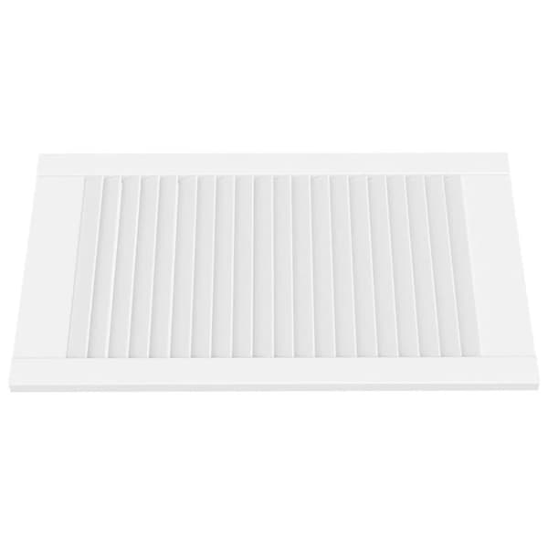 Skåplucka lamelldesign vit 69x39,4 cm massiv furu