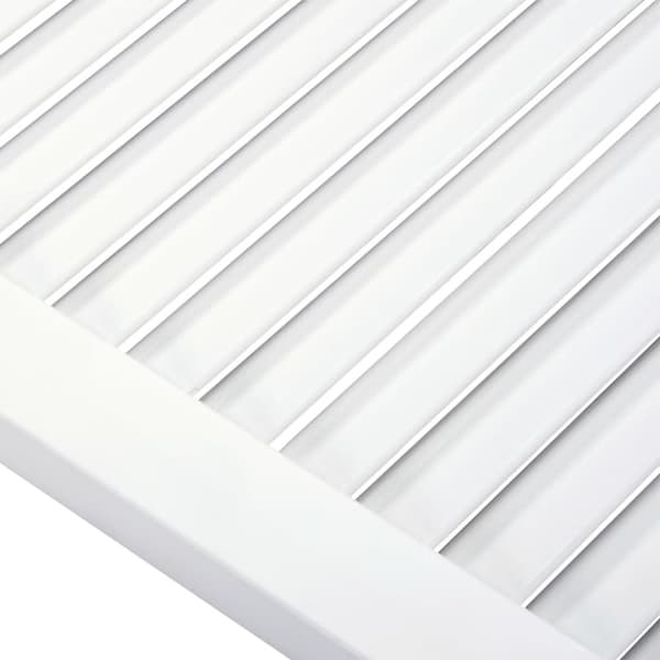Skåplucka lamelldesign vit 69x39,4 cm massiv furu