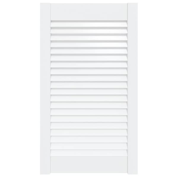 Skåplucka lamelldesign vit 69x39,4 cm massiv furu