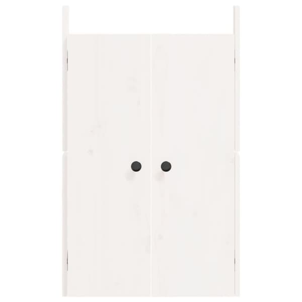 Ulkokeittiökaapin ovet 2 kpl valkoinen 50x9x82 cm täysi mänty