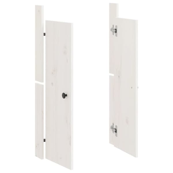 vidaXL Ulkokeittiökaapin ovet 2 kpl valkoinen 50x9x82 cm täysi mänty -  Kaapinovet