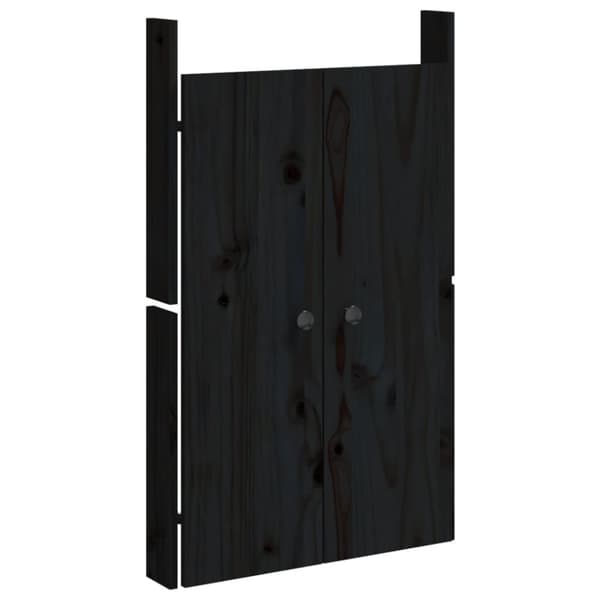 vidaXL Ulkokeittiökaapin ovet 2 kpl musta 50x9x82 cm täysi mänty -  Kaapinovet