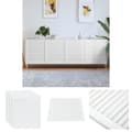 Miniatyrbild 1 av 7: The Living Store Skåpluckor lamelldesign 4 st vit 69x59,4 cm massiv furu -  Skåpdörrar