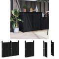 Pikkukuva 1 / 11: The Living Store Ulkokeittiökaapin ovet 2 kpl musta 50x9x82 cm täysi mänty -  Kaapinovet
