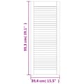 Miniatyrbillede 7 af 7: Skabsdøre - Living skabslåger 2 stk. 99,3x39,4 cm lameldesign massivt fyr hvid