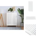 Miniatyrbillede 1 af 7: Skabsdøre - Living skabslåger 2 stk. 99,3x39,4 cm lameldesign massivt fyr hvid