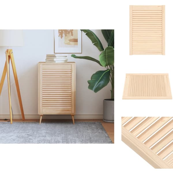 Skabsdøre - Living skabslåge 69x49,4 cm lameldesign massivt fyrretræ