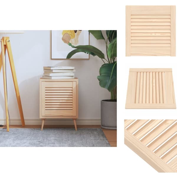 Skabsdøre - Living skabslåge 39,5x39,4 cm lameldesign massivt fyrretræ