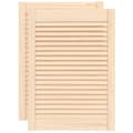 Miniatyrbillede 3 af 7: Skabsdøre - Living skabslåger 2 stk. 69x49,4 cm lameldesign massivt fyrretræ